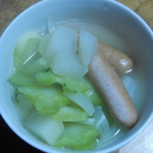 鶏ガラで野菜たっぷりブロッコリースープ